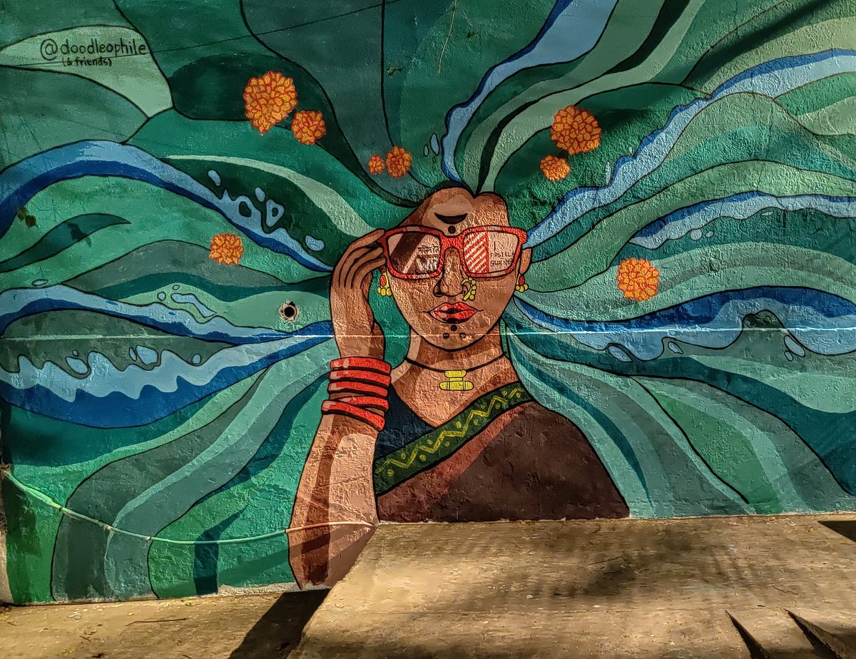 A mural on the wall adjoining the steps of St. Stephen's Steps