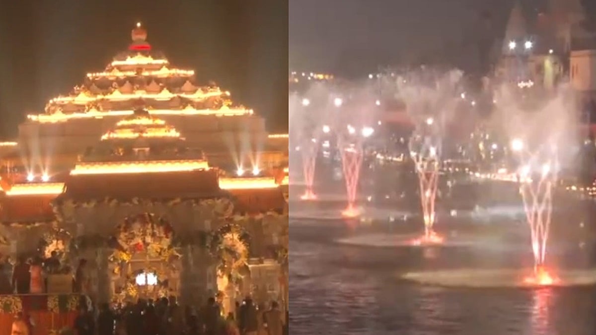 Ram Mandir Illuminated With Lights, Deepotsav Begins After Pran Pratishtha Ceremony In Ayodhya, Videos Surface