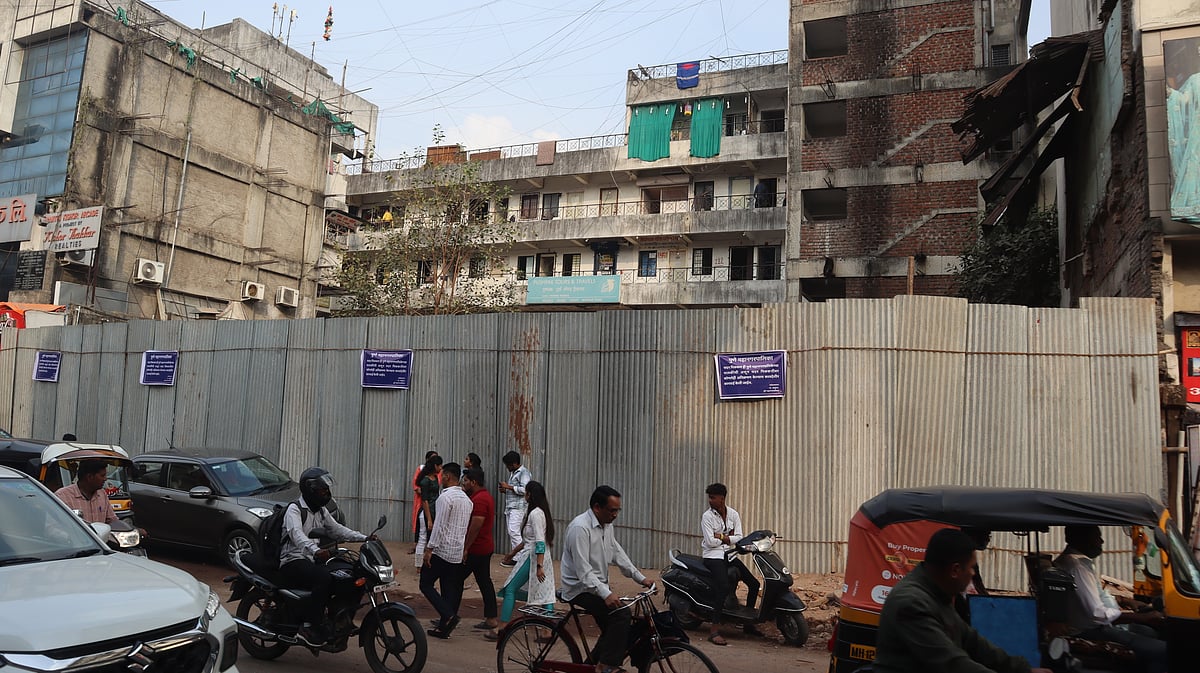 After the demolition, the PMC has barricaded the plot 