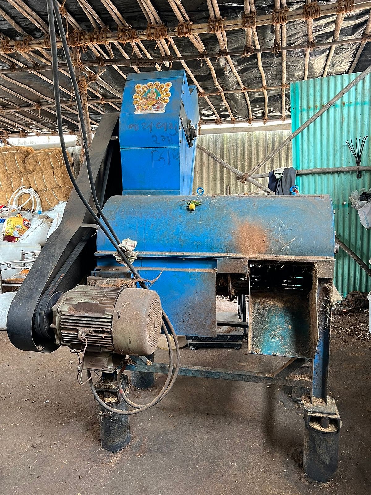 In the first stage of the cost effective and eco-friendly technique, the empty coconut shells are fed into the hopper of an extraction machine for grinding and pressing it to powder form. 