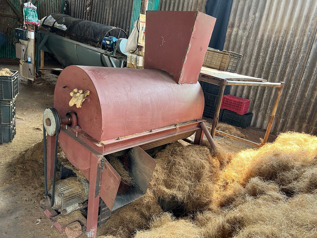 The fibre and coir pith are then separated using the screening machine.