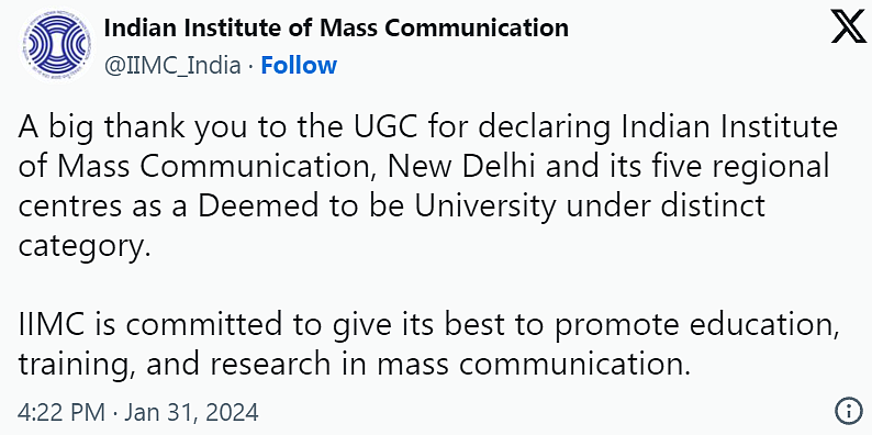 Screengrab of the tweet