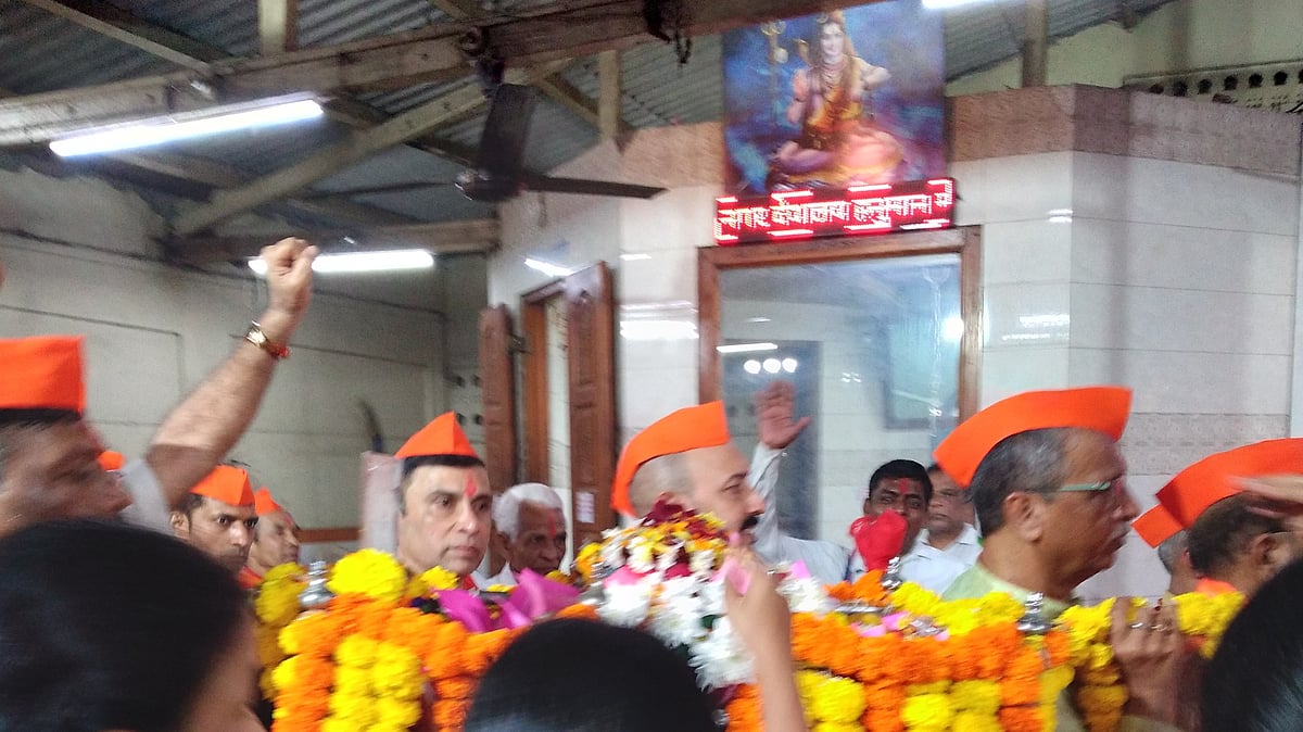 Palkhi ceremony at a Chembur temple on Sunday 