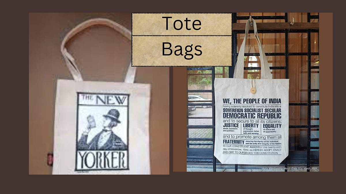 The New Yorker Tote Bag And The CJP Tote Bag Side by Side 