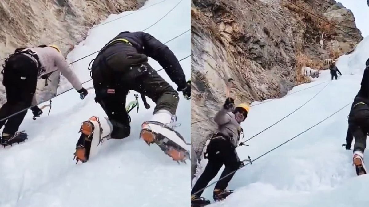 Union Minister Kiren Rijiju Tries Alpine Climbing In Ladakh. Watch Video  