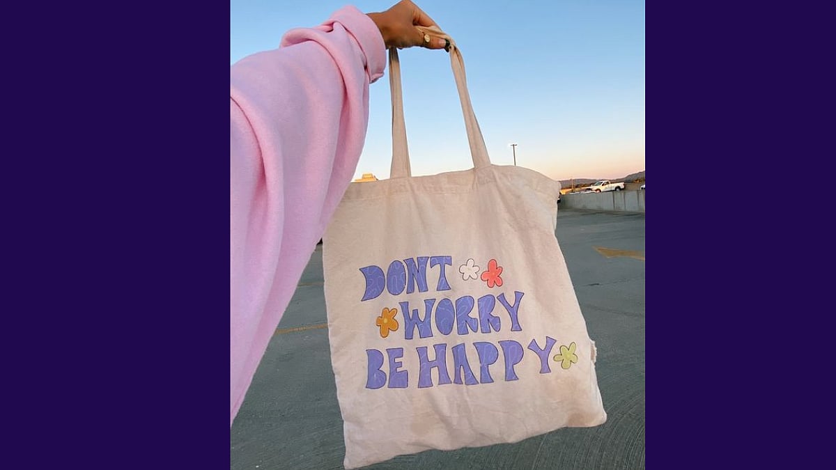 Tote Bag With Aesthetic Prints