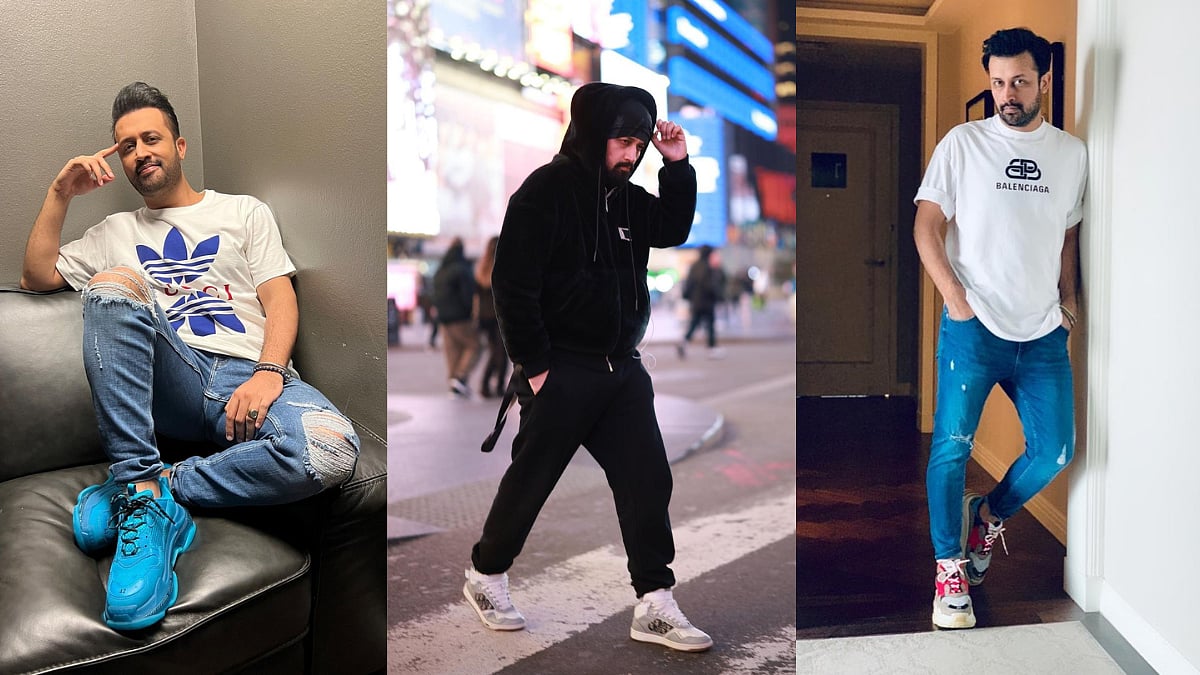 Atif Aslam in casual outfits. 