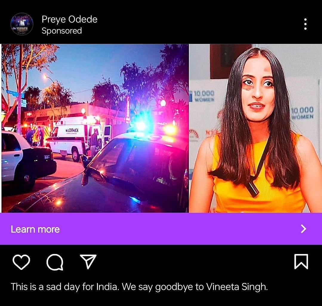 Screenshots shared by Vineeta Singh on X