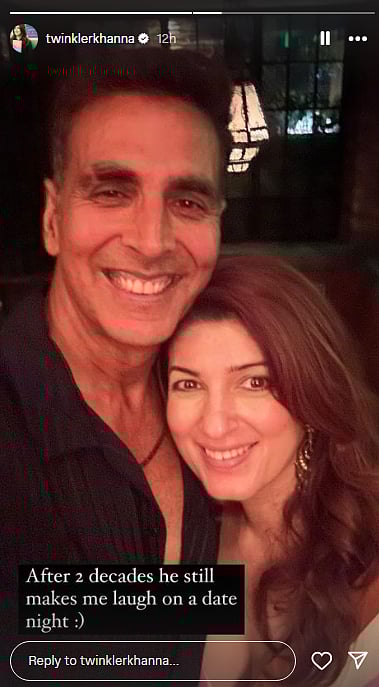 Twinkle Khanna gives a glimpse of her date night with Akshay Kumar
