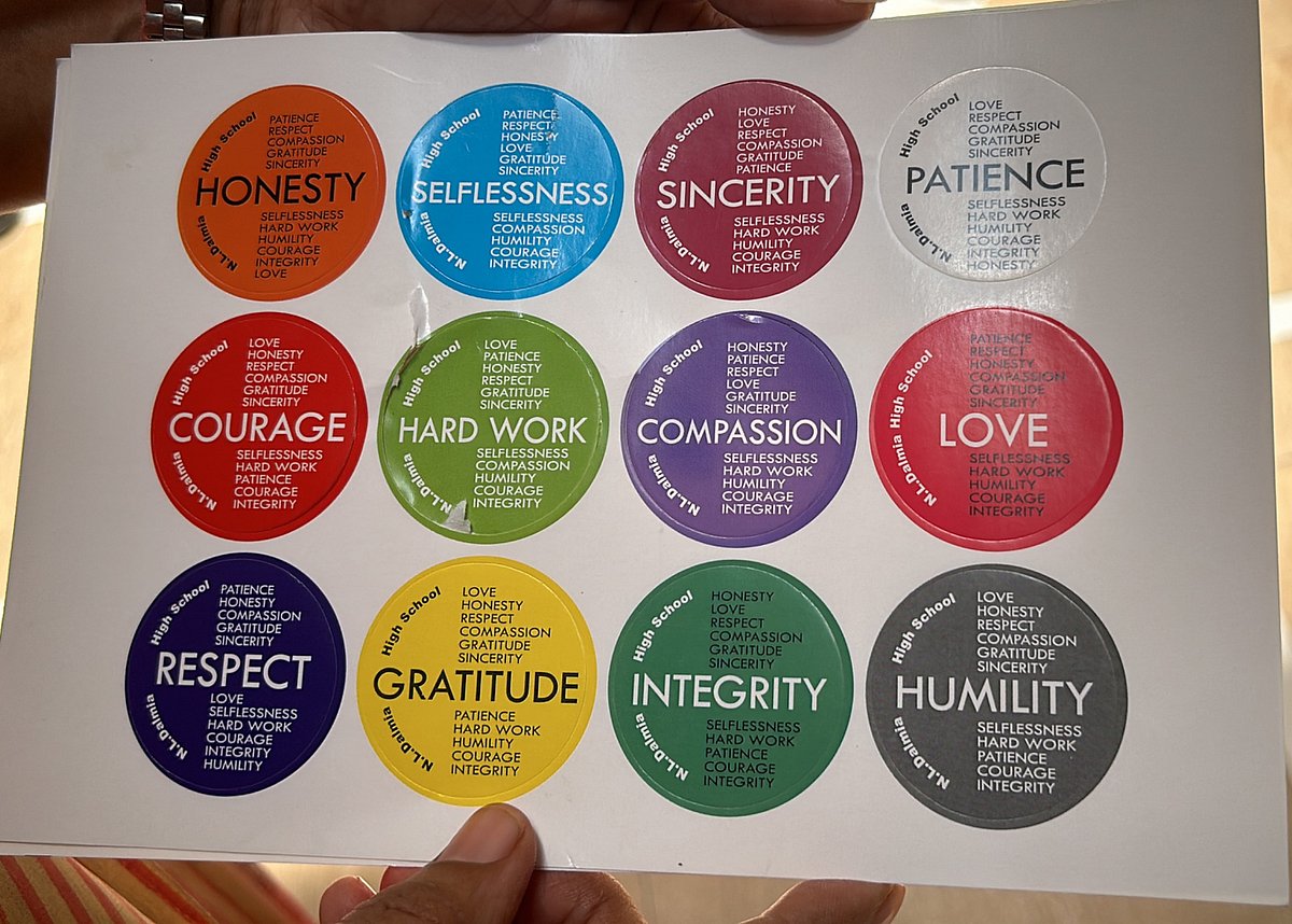 Stickers representating values