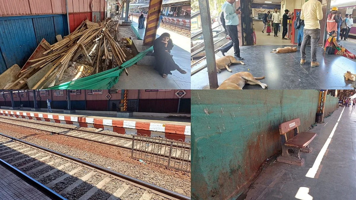 Poor condition of the Sewri railway station