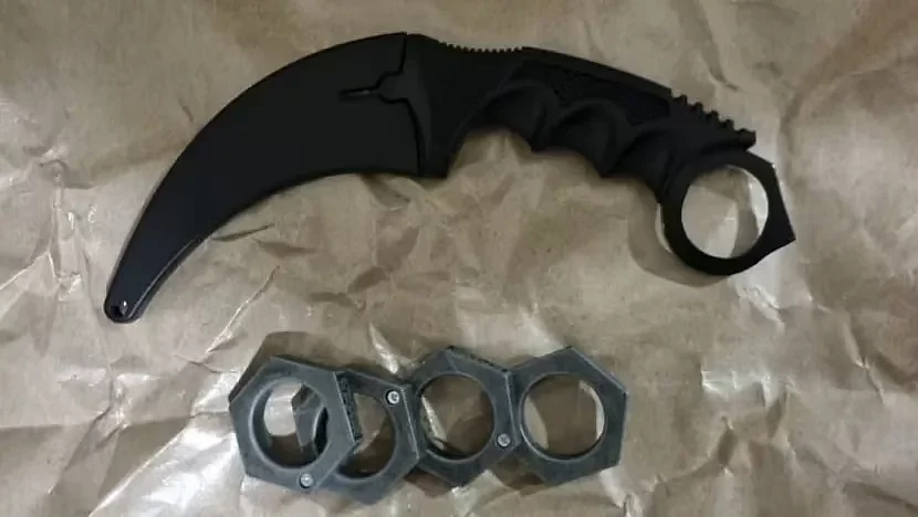 Weapons seized from a house near Pasir Ris Street 11 during a drug operation conducted on November 19, 2023. Photo courtesy: CNB