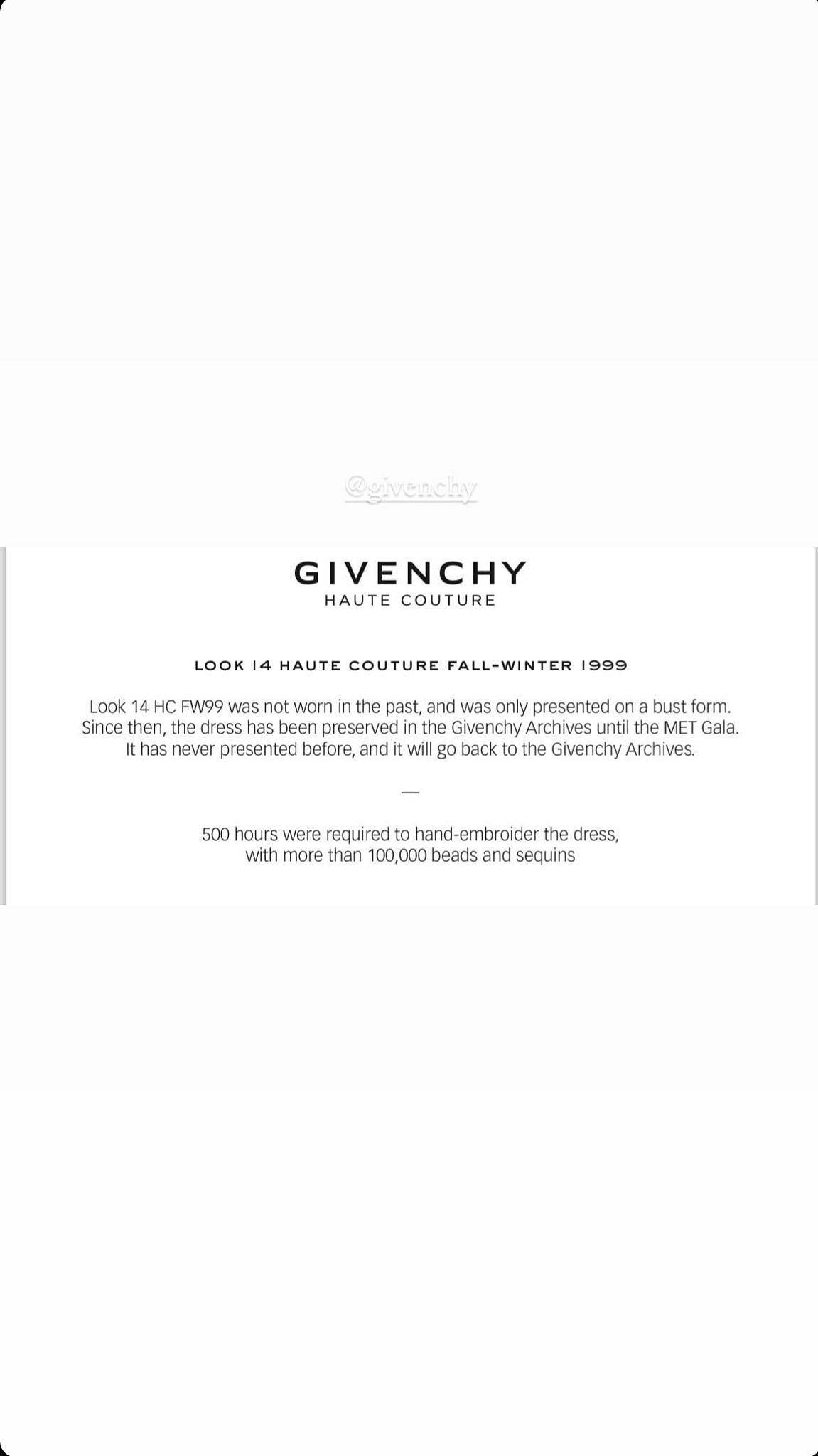 Givenchy Press Release