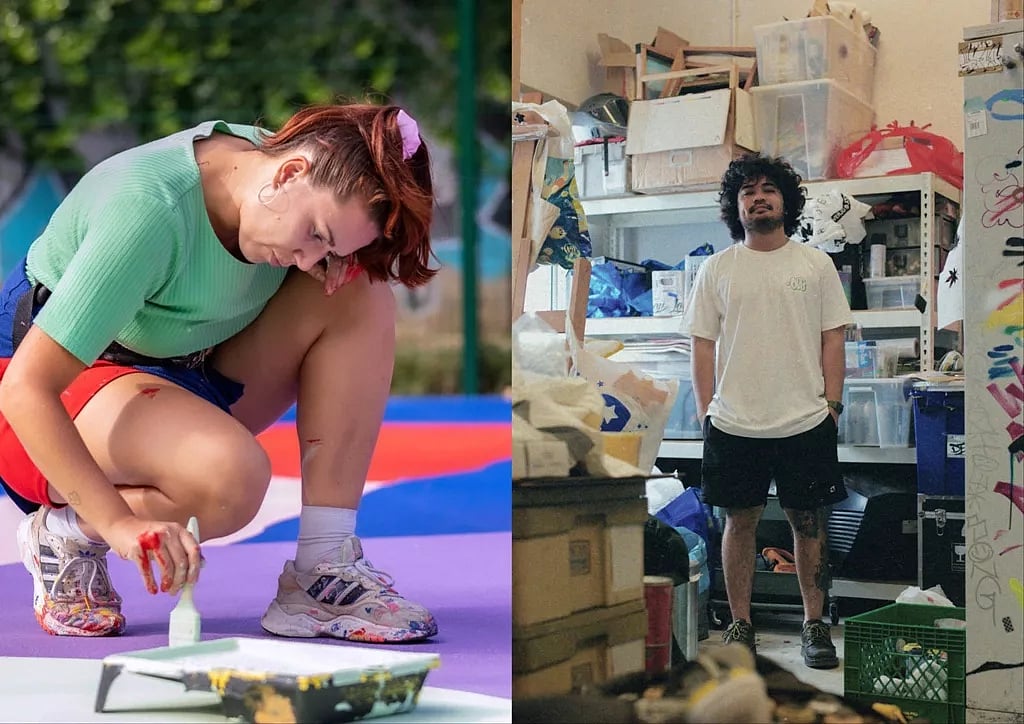 French artist Elsa Martino and Singaporean artist SPB. Photo courtesy: Media release
