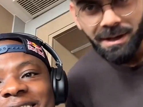 Virat Kohli and Kagiso Rabada. | (Credits: Screengrab)