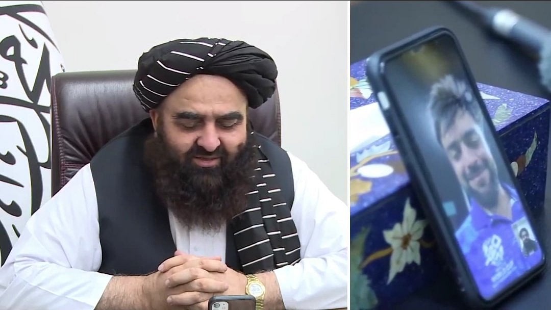 Taliban Foreign Minister Congratulates Rashid Khan On Video Call After Afghanistan Reach Maiden T20 WC Semifinal