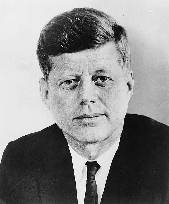 Former US president John F. Kennedy