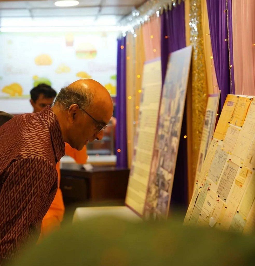 Singapore President Tharman Shanmugaratnam at the Ananda Bhavan event in Little India. Photo courtesy: Instagram/ alvinshtan