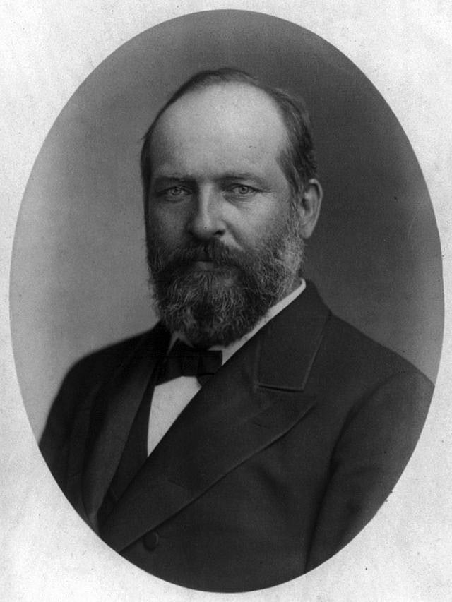 Former US president James A Garfield
