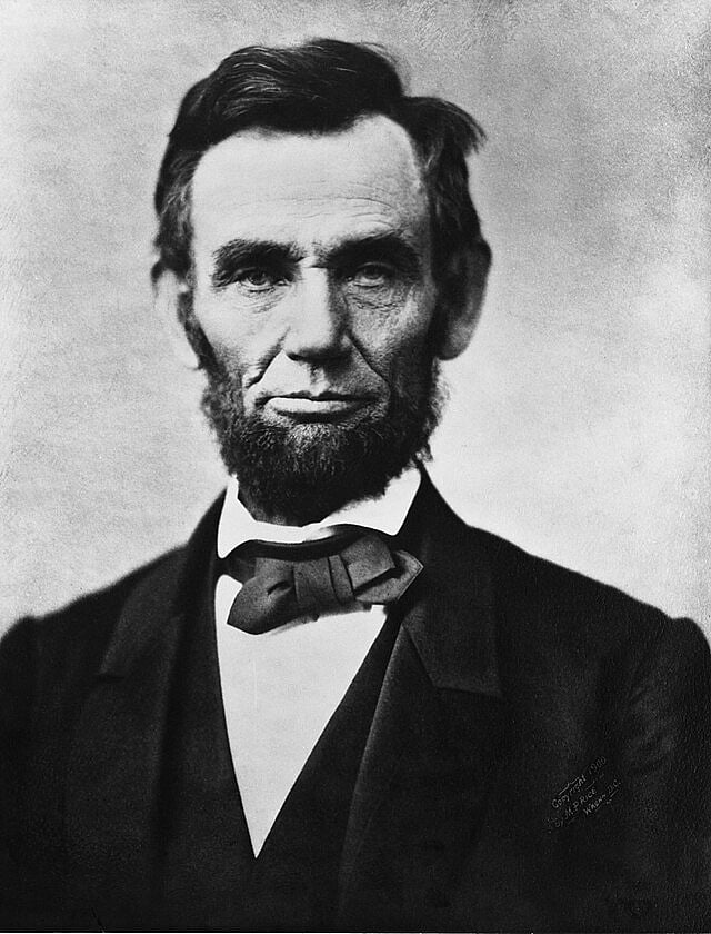 Former US president Abraham Lincoln