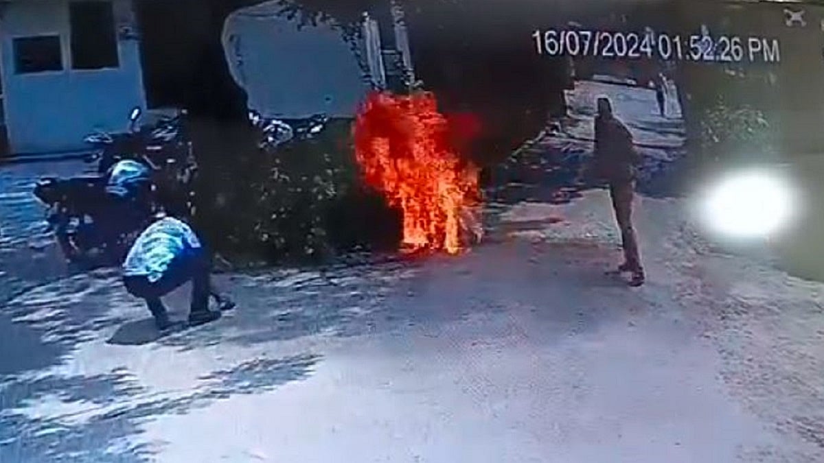 VIDEO: Youth Sets Mother On Fire, Records Video While She Burns Inside Police Station In UP's Aligarh | X