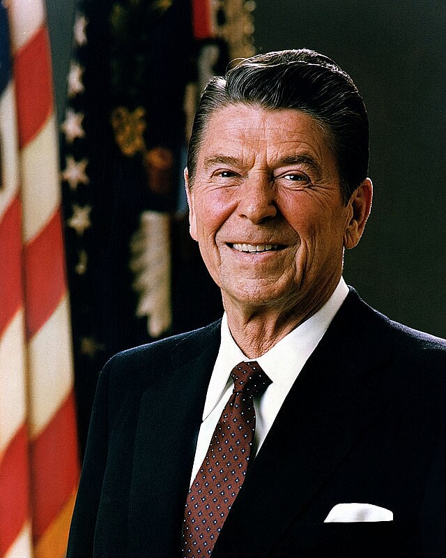Former US president Ronald Reagan