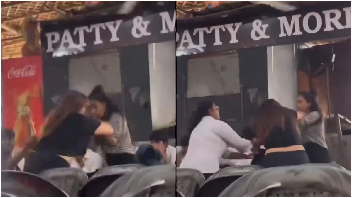 Fierce Fight Breaks Out Between 2 Girls Inside Amity University Canteen; Students Cheer & Record VIDEO | X