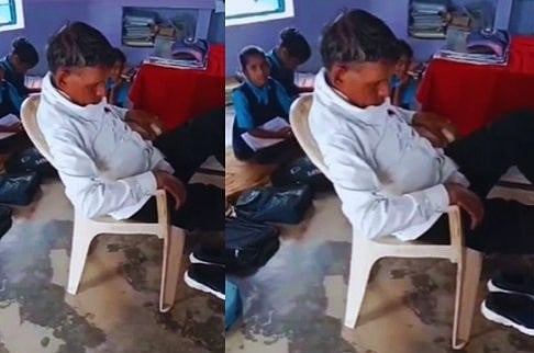 Video Shows Drunk Teacher At Govt School In MP; Probe Ordered 