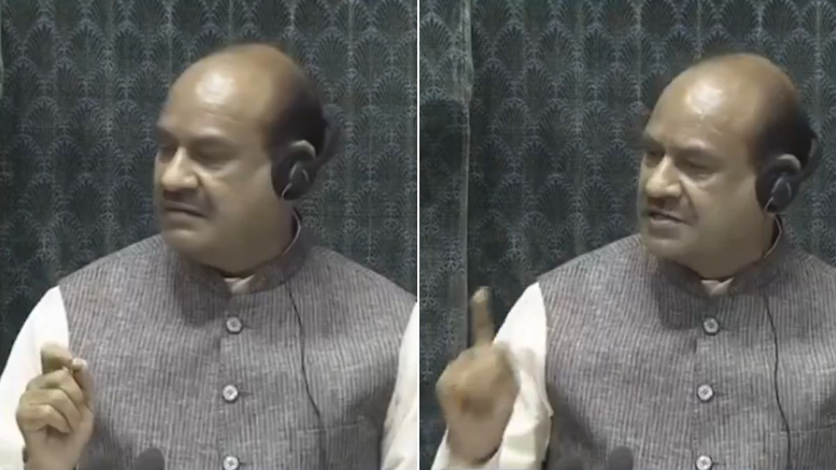 Lok Sabha speaker Om Birla got angry at a member for putting hands in pocket | X