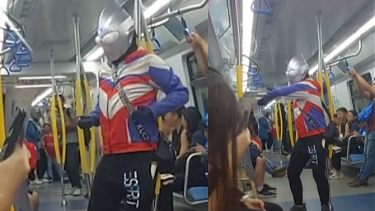 'Ultraman' Takes Metro Ride In Malaysia's J-Town; Video Goes Viral