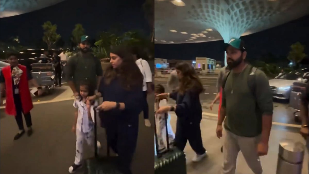 Rohit Sharma and his family went for a holiday  | Credits: Twitter 