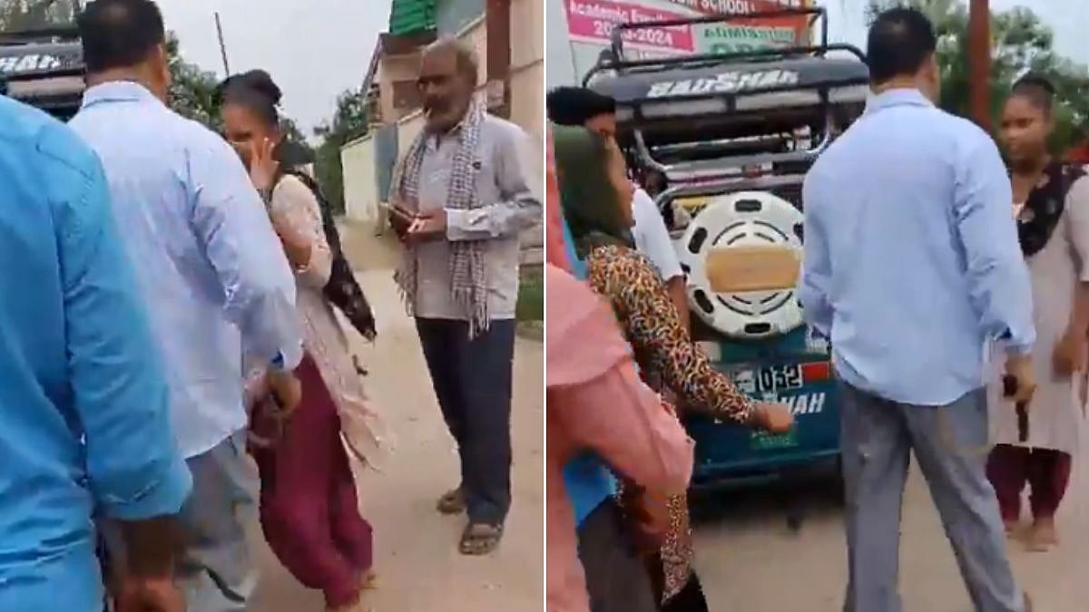 UP: Cop threatens woman with pistol, slaps her in Hapur city | X