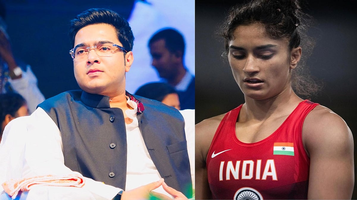 TMC MP Abhishek Banerjee and wrestler Vinesh Phogat |