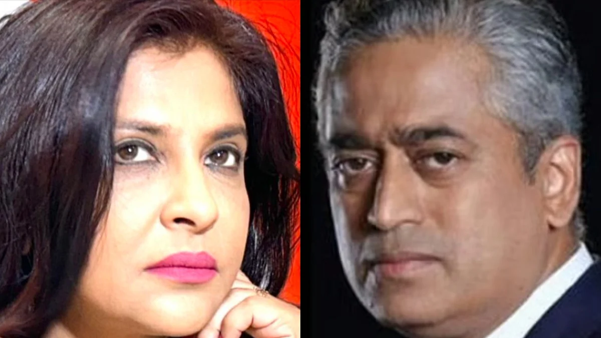 BJP leader Shazia Ilmi (left) and journalist Rajdeep Sardesai | Free Press Journal