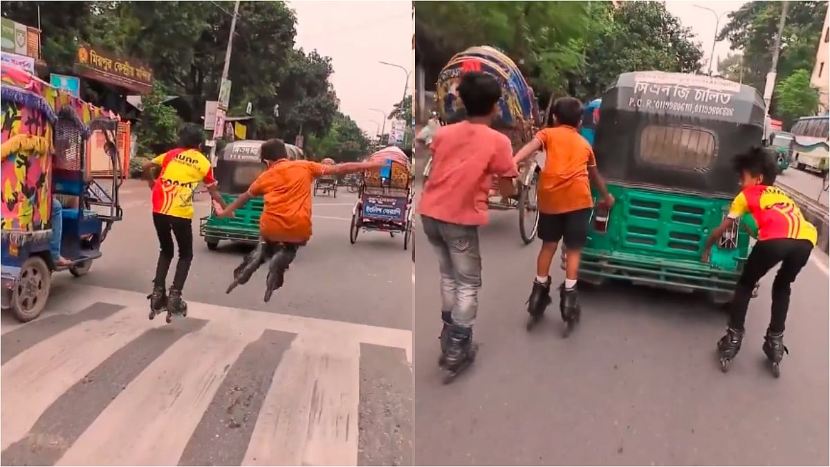 3 Minors Perform Dangerous Skating Stunt. | X