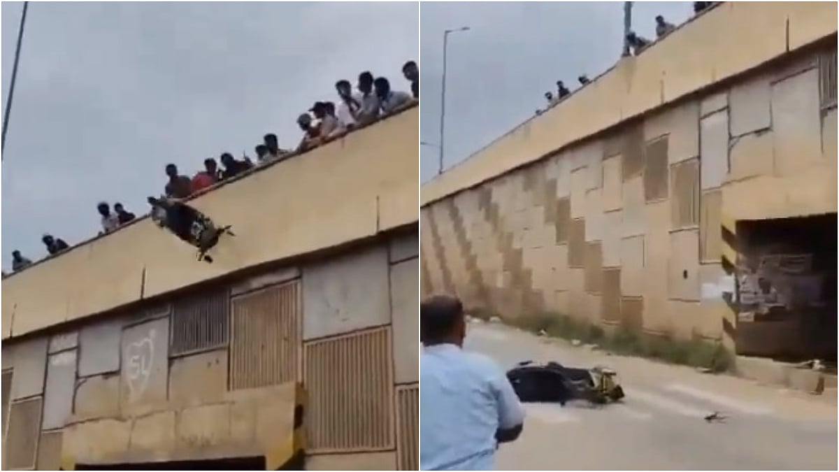 Bengaluru: Angry Over Performing Dangerous Stunts For Instagram Reels, Mob Throws Youth's Scooter Off Bridge | X