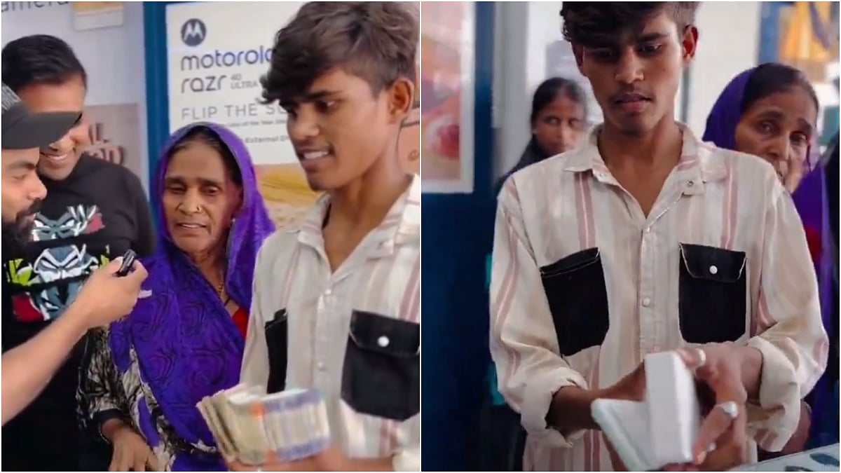 VIDEO: Son Blackmails Mother, Who Sells Flowers Outside Temple, To Buy iPhone By Going On 3-Day Hunger Strike | X