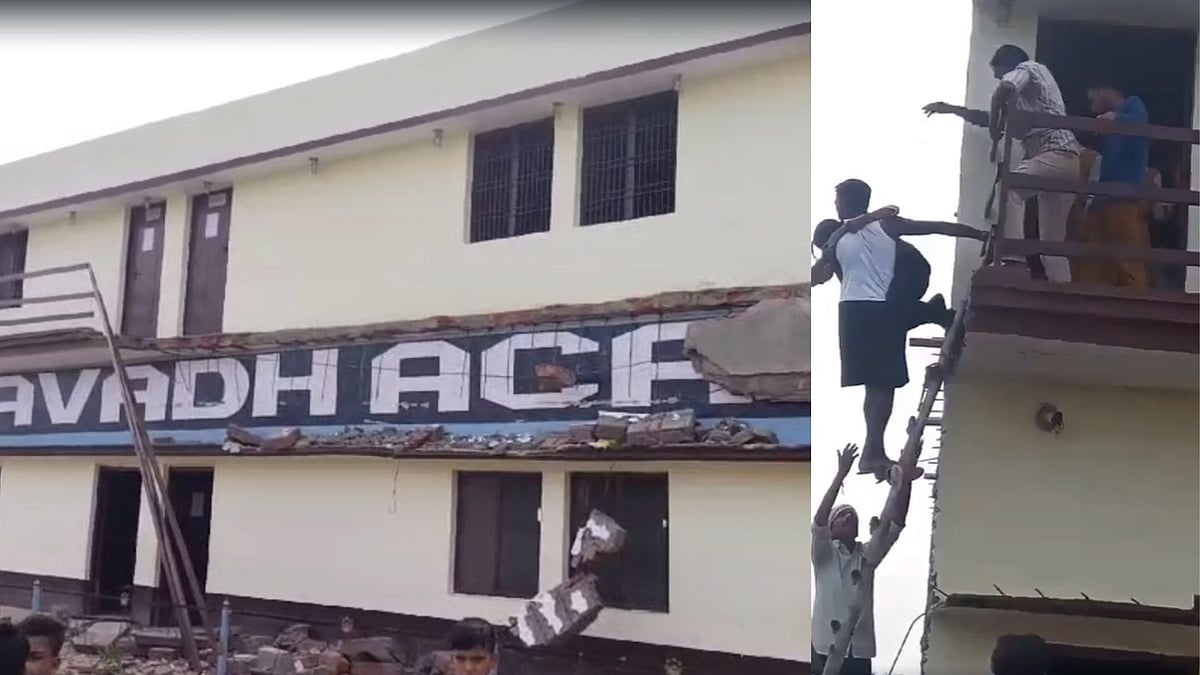Video: 40 Students Injured After School's Balcony Collapses During Morning Assembly In UP's Barabanki