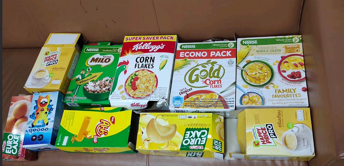 The cereal boxes in which drugs were smuggled
