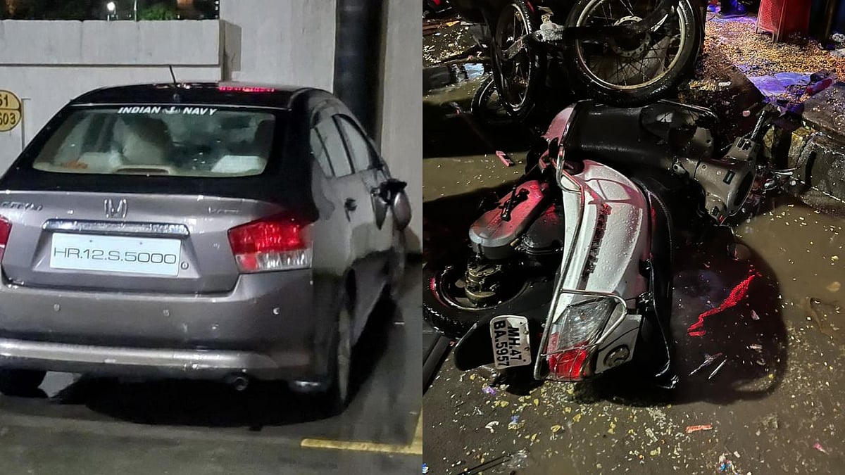 Navi Mumbai: Speeding Car With Indian Army Sticker Hits Multiple Parked Vehicle In Uran; 2 Injured