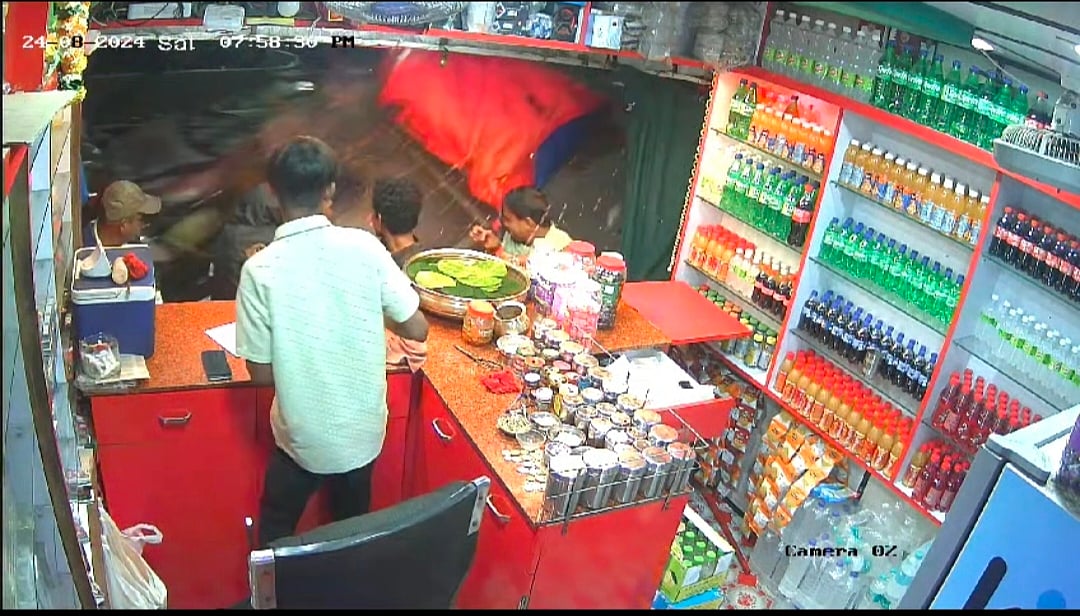 The incident caught on camera