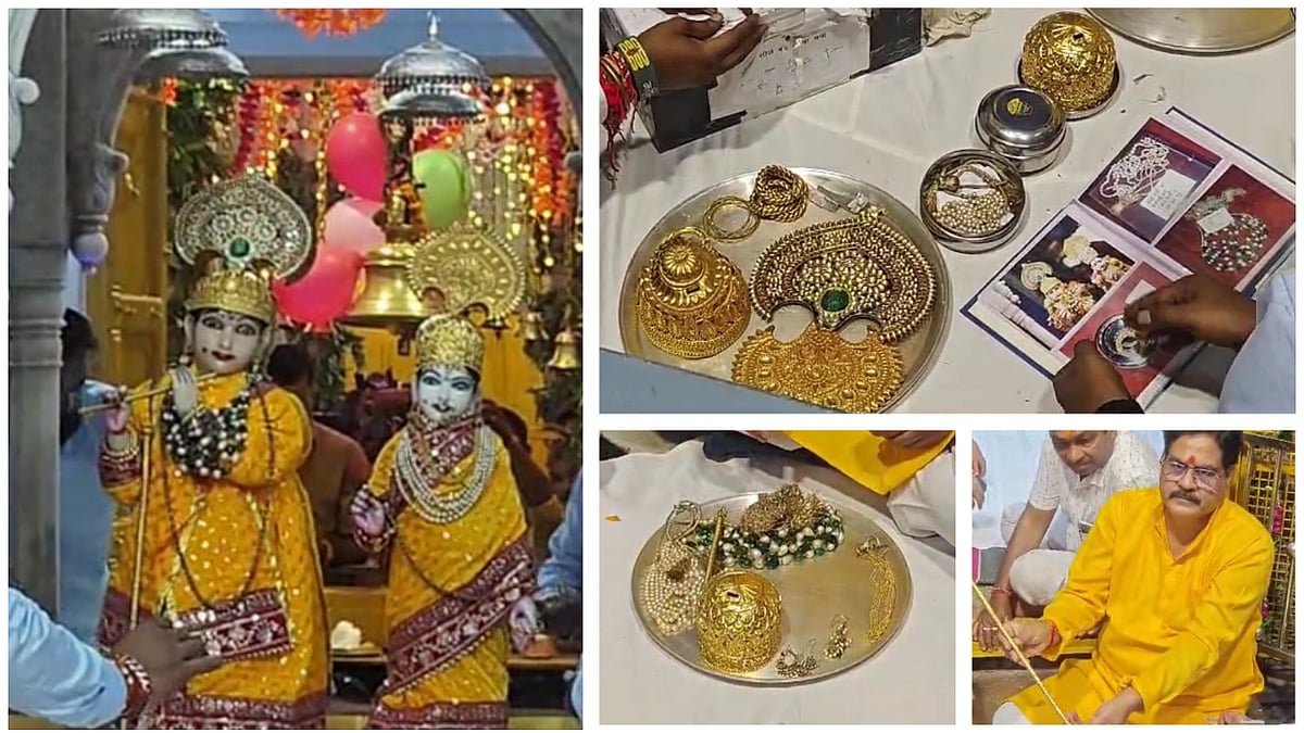 Lord Krishna and Radha to be adorned with antique and precious jewellery worth ₹100 crore at Gopal Temple in Gwalior  | FP Photo