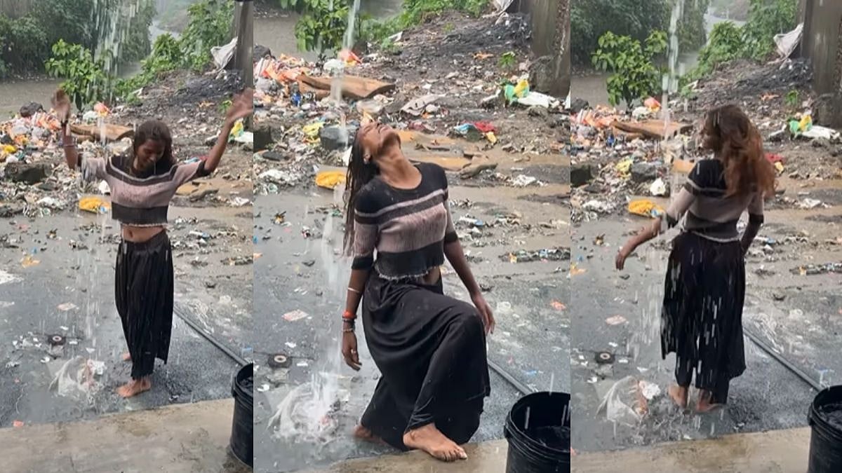 Woman dances in backdrop of garbage in trending reel | Instagram