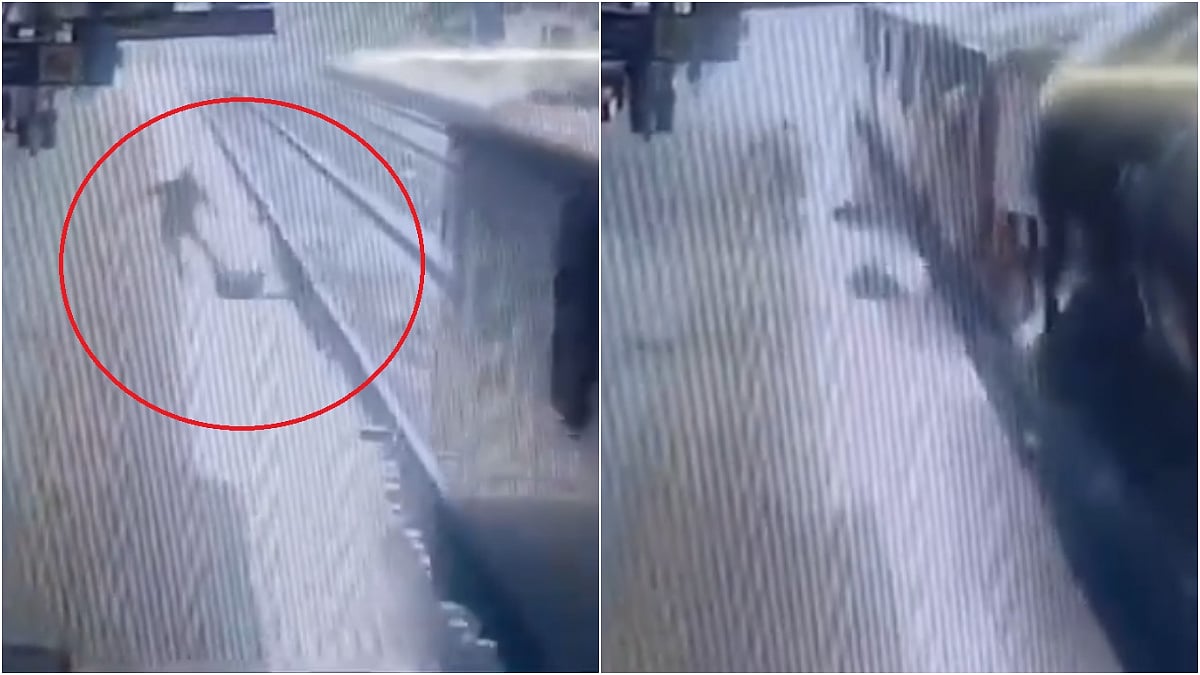 VIDEO: Alert RPF Officer Saves Woman Trapped Between Platform & Speeding Train At Jalgaon Railway Station In Maharashtra | X