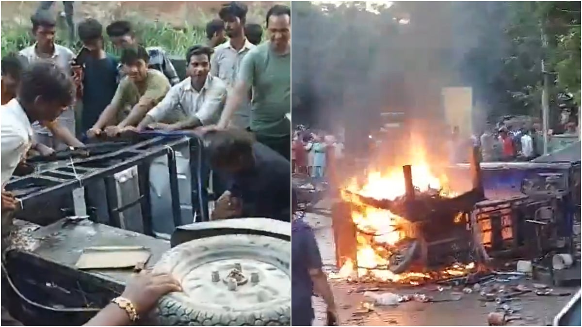 Ghaziabad Horror: 14-Yr-Old Minor Girl Gangraped, E-Rickshaw Burnt As Protests Erupt Demanding Strict Action (VIDEO) | X