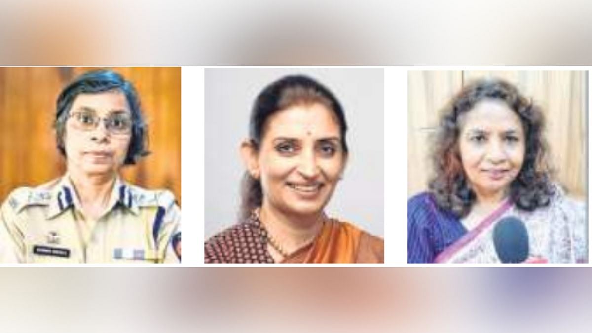 In the photo (from left to right): Rashmi Shukla, DGP; Sujata Saunik, Chief Secretary; and Somita Biswas, PCCF. |