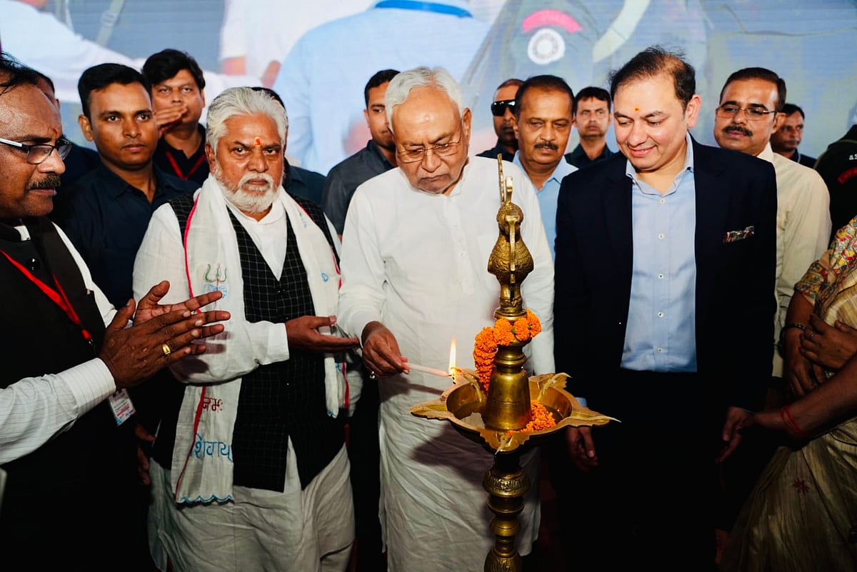 Chief Minister of Bihar, Nitish Kumar, at a foundation stone-laying ceremony hosted
by the Bihar Industrial Area Development Authority (BIADA) |