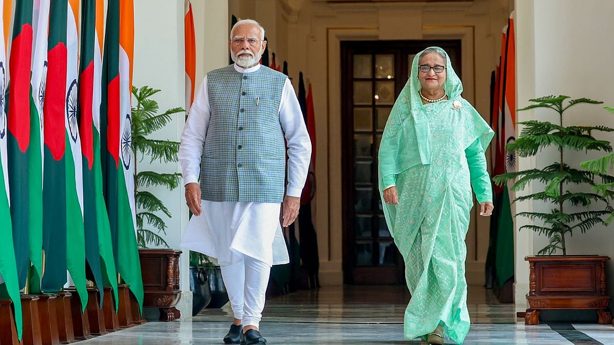 Sheikh Hasina With PM Modi | File