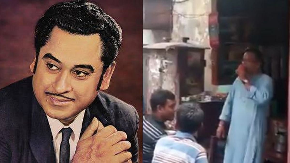 Kishore Kumar Birth Anniversary: Kolkata Tea Seller Puts Up 'God's Birthday' Poster, Sings Late Singer's Songs On Busy Street (VIDEO)