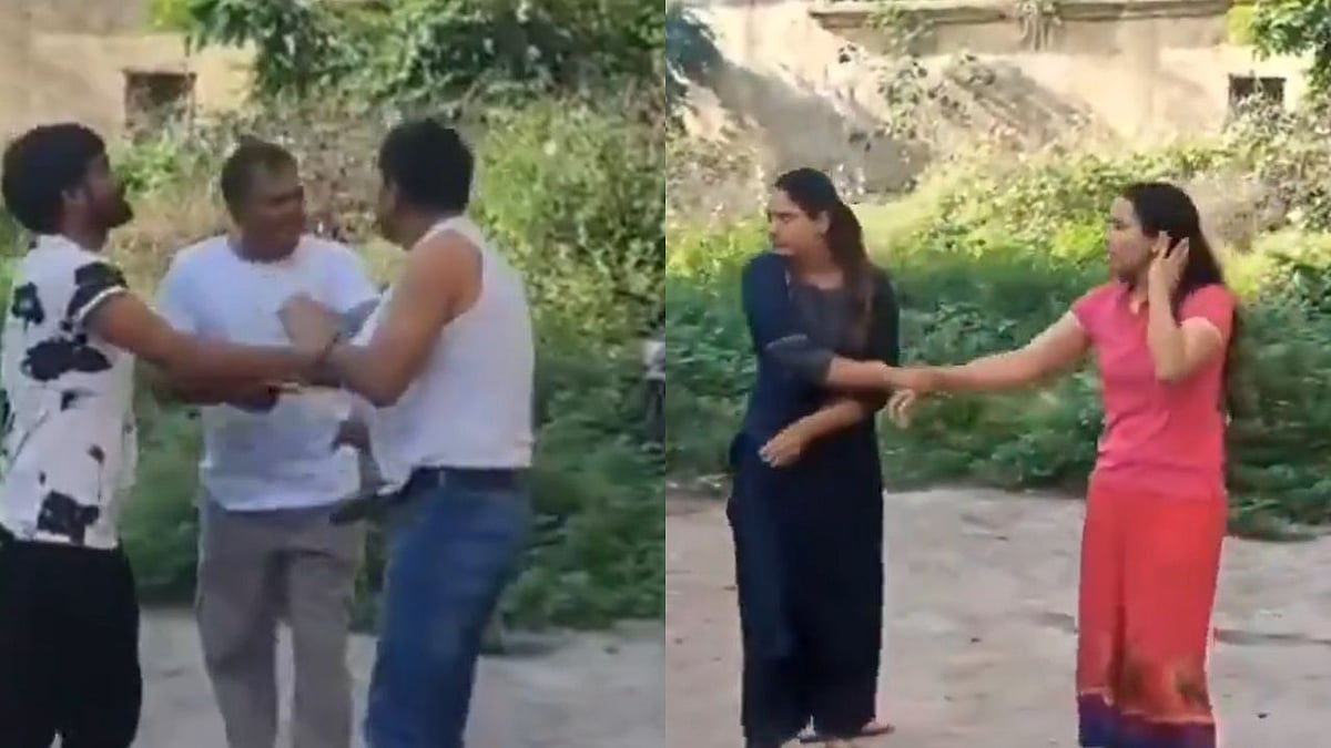 UP Viral Video: Agra Police Officer Caught At Girlfriend’s House; Beaten By Wife And Mob Outside Police Station |